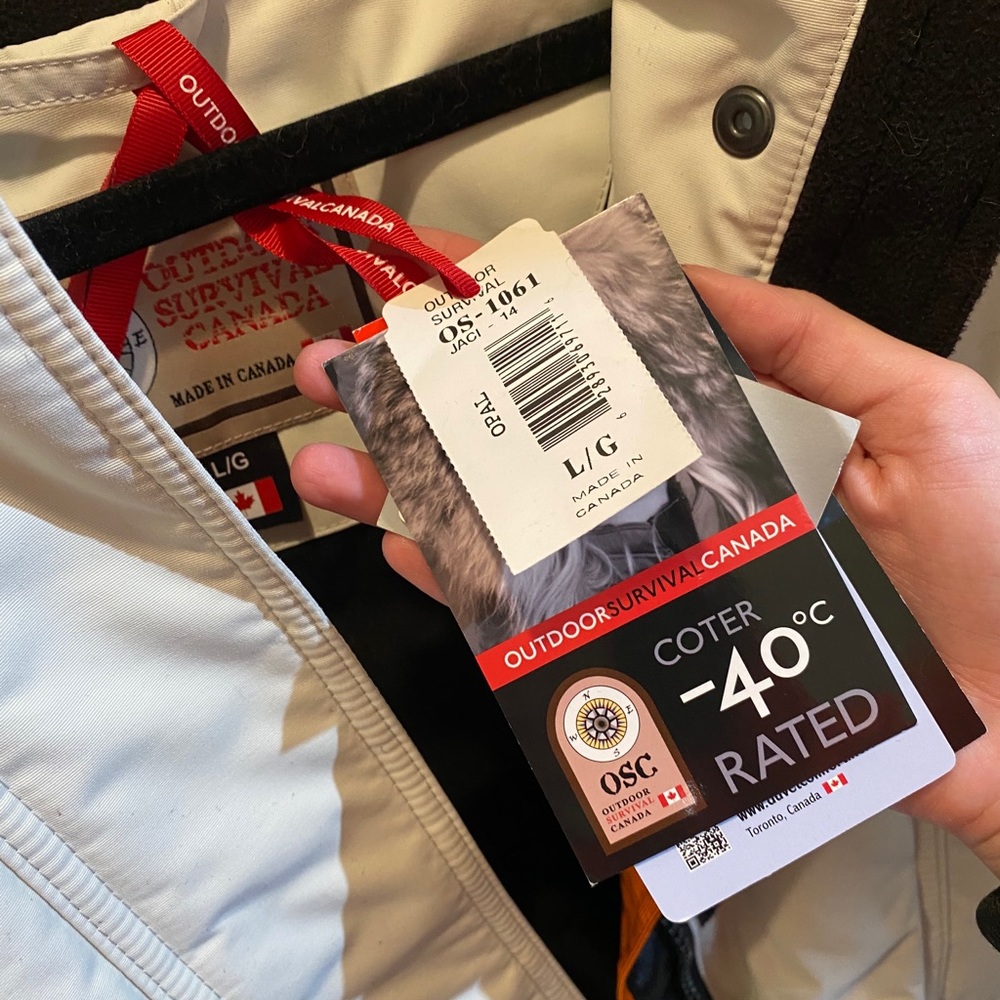 outdoor survival canada -40°c coat